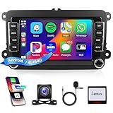 Rádio Veicular Android De 4 64 G Para VW Passat Golf MK5 MK6 Jetta T5 EOS Polo Touran Seat Sharan Wireless Carplay Android Auto Unidade De Cabeça Com Tela Sensível Ao Toque De 17 Cm Com Conexão