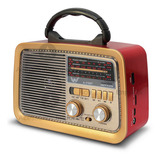 Rádio Vintage Altomex A 3188t Retrô Antigo Bluetooth Usb Am Fm Pen Drive 110v 220v Pilha Bateria Lanterna