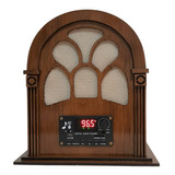 Rádio Vintage Capelinha  Retrô  De Madeira Mdf  Bluetooth