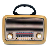 Rádio Vintage Portátil Analógico Usb Fm Am Bluetooth Kapbom Cor Madeira 127v 220v