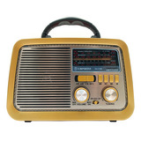 Rádio Vintage Recarregável Bivolt Mp3 Am