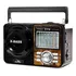 Radio Vintage Retrô Recarregável Am Fm Sw Usb Mp3 Auxiliar Cor Marrom 110v/220v