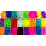Rainbow Loom Kit Refil 8000 Elásticos Caixa Organizadora