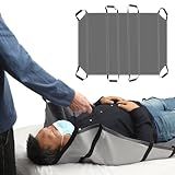 Rainleaf Almofada De Cama De Posicionamento Lavável Lençol De Transferência Com 8 Alças Para Girar Levantar E Reposicionar Lençol Reutilizável Para Idosos Incontinência Cuidador Cinza 139 7 X