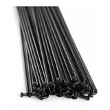 Raio Bicicleta Aro 29 700 Fino Inox Preto 290 X 2 0mm 72 Pçs