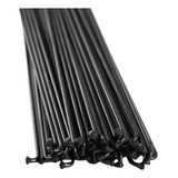 Raio Bike Aro 26 Preto Fino Inox 255 X 2 0mm Fino 36 Peças
