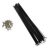 Raio Bike Aro 29 700 Inox Preto 288 X 2 0mm 72 Pçs