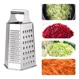 Ralador 6 Faces Hexagonal Inox Cozinha Queijo Ralado Legumes Cor Prateado