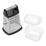 Ralador De Aço Inox 4 Faces Com Coletor Tipo Dispenser