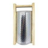 Ralador De Milho Madeira Grande Aço Galvanizado 42 X 19cm Cor Cinza