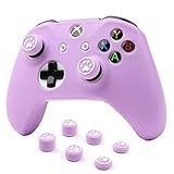 RALAN Capa De Controle Roxa Para Xbox One Capa Protetora De Silicone Antiderrapante Compatível Com Xbox One S X Com Cabo De 6 Polegares 