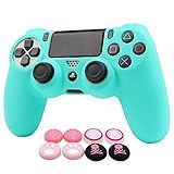RALAN Capas De Controle Rosa Para PS4 Capa Protetora De Silicone Compatível Com Controle PS4 Slim PS4 Pro 6 Alças De Polegar Rosa Pro 2 Aderências Rosa Camuflagem Rosa Branco