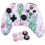 RALAN Pink Controller Skins For Xbox One Silicone Controller Cover Skin Protector Compatible For Xbox Ones Controller Pink Pro Thumb Grip X 2 Cat Skull Cap Cover Grip X 2 Blue Butterfly Pink