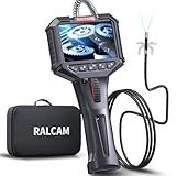 Ralcam Boroscópio Articulado- Câmera De Inspeção Bidirecional De 180-- Lente De 6-2 Mm- Sonda à Prova D-água IP67- 6 Luzes LED Ajustáveis- Endoscópio De Tela IPS Portátil De 9-5 Cm Com Cabo
