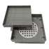 Ralo 10x10 Oculto Seca Piso porcelanato Inteligente Branco Cor Cinza