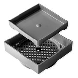 Ralo 10x10 Oculto Seca Piso porcelanato Inteligente Cinza