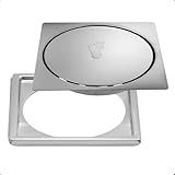Ralo Click - Grelha 15x15 INOX Inteligente De Aço Inoxidável Para Banheiro Lavanderia Cozinha Áreas Externas Vedação Em Silicone Andi Odor E Insetos X-Matte