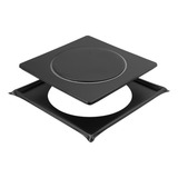 Ralo Click 10x10 Com Porta Grelhas Preto Fosco P Banheiro