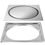 Ralo Click 10x10 Inteligente Cromado Porta Grelha Aço Inox