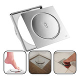 Ralo Click Dami 10x10 Inteligente Pop Up Inox Oculto Invisível Para Banheiro E Cozinhas Acabamento Premium Porta Grelha