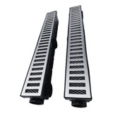 Ralo Grelha Alumínio 6x100cm Linear Coletor Piscina Tela 2pç