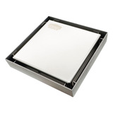 Ralo Inox Square Tampa Invisivel Oculta S borda 20x20 Cm