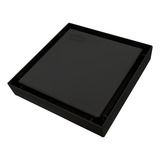 Ralo Inox Square Tampa Invisivel Oculta S borda Black 15x15