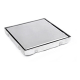 Ralo Inox Square Tampa Oculta Invisivel 15x15 Nao É Pvc