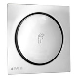 Ralo Inteligente Click Para Banheiro Quadrado 10x10 Cm Inox