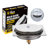 Ralo Inteligente Click Para Banheiro Quadrado 10x10 Cm Inox
