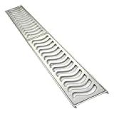 Ralo Linear 15x100 Anti Inseto Alumínio C Aro De Fixação