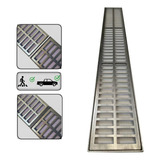 Ralo Linear 15x50cm Grelha Aluminio Coleta Agua Pluvial