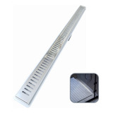 Ralo Linear 5x90 Seca Piso Box Sifonado Grelha Inox E Tela