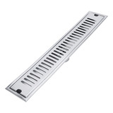 Ralo Linear 60x10cm Embralumi Oculto Invisível Grelha Inox