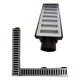 Ralo Linear 6x50 Em Alumínio Com Caixa Coletora E Tela Anti