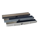 Ralo Linear 6x50 Grelha Cega Inox Continuo Sifonado Preto