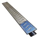 Ralo Linear 6x50 Sifonado Preta Anti Inseto Grelha Inox