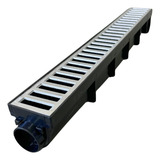 Ralo Linear 6x50cm Grelha Alumínio Com Caixa Coletor De Água