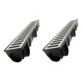 Ralo Linear 7x100 Grelha Alumínio Coletor 2 Peças 50cm 