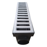Ralo Linear 7x100 Grelha Alumínio Cx Coletora 2 Pçs 50cm 