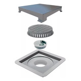 Ralo Linear Elleve Square Tampa Inox 10x10cm 7342