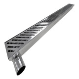 Ralo Linear Industrial Inox Com Coletor De Resíduos 80cm