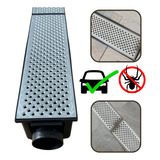 Ralo Linear Modular 15x100 Grelha Pluvial Alumínio Ante Insetos Acabamento Premium Marca Dami