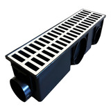Ralo Linear Modular Grelha Alumínio 15x50 Coletor Plástico
