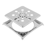 Ralo Quadrado 10cm Porta Grelha Banheiro Lavabo Aço Inox 304