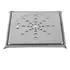 Ralo Tampa Grelha Inox Quadrada 15x15cm Com Fecho   Caixilho