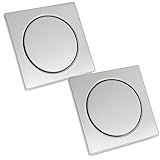 Ralos Click Inteligente Kit 2 Pop Up Aço Inox Banheiros Lavabos Casa 10x10 Click