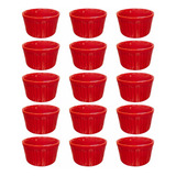 Ramekim Cor Vermelha Kit Com 15 Und Porcelana Finger Foods