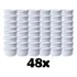 Ramekin Canelado Porcelana 40ml Finger Foods Kit Com 48 Cor Branco