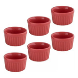 Ramekin Grande 200ml Kit6 Vermelho Referencia